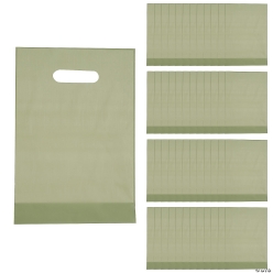 Sage Green Plastic Goody Bags-50Pk