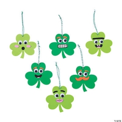 Goofy Shamrock Ornament Craft Kit-24Pk