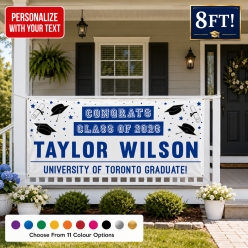 Grad Cap PERSONALIZED Gigantic 8FT Vinyl Banner