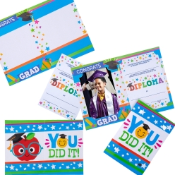 Elementary Grad Photo & Diploma Booklets-12Pk