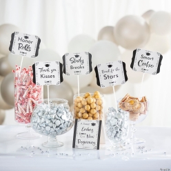 Graduation Candy Buffet Stick Signs - 9Pk