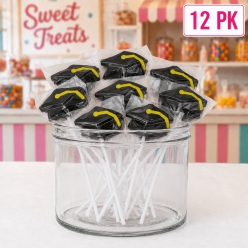 Grad Cap Cherry Flavoured Suckers - 12pk
