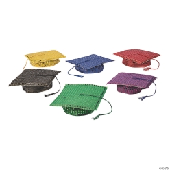 Kids Sequin Elementary Graducation Mortarboard Hats-12Pk