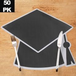 50% OFF: Graduation Motarboard Placemats - BIG 50 PK