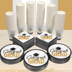 45% OFF: BULK 500pc Grad Tableware Kits for 150 Guests