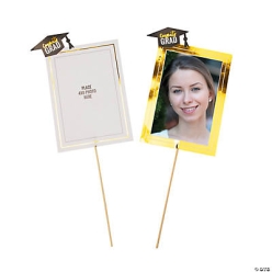 Graduation Photo Centerpiece Sticks - 12Pk