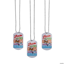 Zoom In VBS Religious God's Greatness Dog Tag Necklaces-12Pk