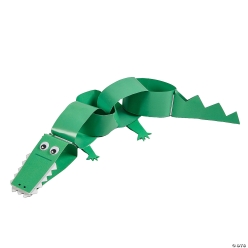 Green Alligator Paper Chain Craft Kit-12Pk