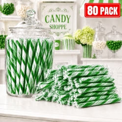 Old Fashioned Green Apple Candy Sticks - 80 Pk