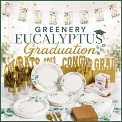 Grad Eucalyptus Greenery Theme