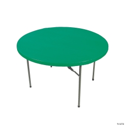 Green Fitted Round Tablecloth