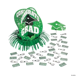 Graduation 23 Piece Table Decorating Kit - Green
