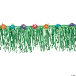 35% OFF: Green Hibiscus 24 FOOT Flower Fringe Decoration