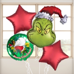 Grinch Christmas Giant Balloon Bouquet