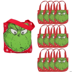 The Grinch Fabric Tote Bags - 12 Pack