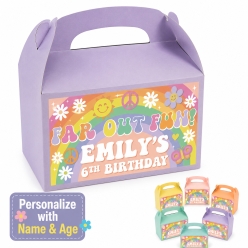 Groovy Far Out Fun PERSONALIZED Pastel Loot Boxes - 6 Pack