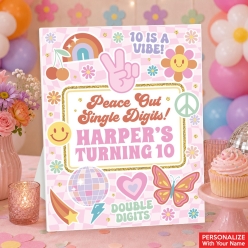 10th Birthday Girl Double Digits Personalized 14
