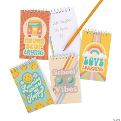 Groovy School Sayings 25 Page Notepads - 24 PK