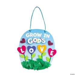 Grow in God's Love Sign Craft Kit - 12Pk