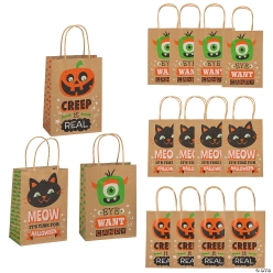 25% OFF: Halloween Character Print Gift Bags - 12Pk