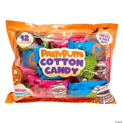 Party Puffs Halloween Cotton Candy Pouches-12 Pack