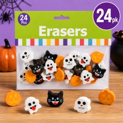 Halloween Emoji Erasers - 24 PK