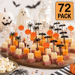 BULK Halloween Big Food Picks - 72 Pk