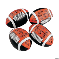 Vinyl Halloween Footballs - 12 pk