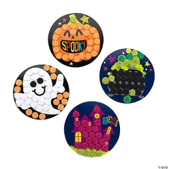 Halloween Glitter Mosaic Craft Kit-12Pk