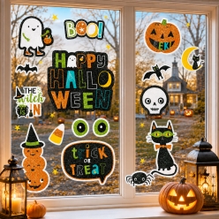 Halloween Kids Glitter Window Decals