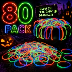 Halloween Value Glow Bracelet Assortment - 80 Pk