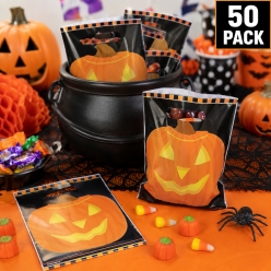 Halloween Plastic Handout bags - 50 PACK