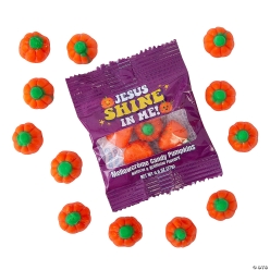 Jesus Shine in Me Halloween Pumpkin Candy Bags- 50 Packs