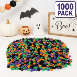 Halloween Coloured Pony Beads - 1000 Pk