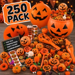 Pumpkin Themed Giant 250 Pc Toy Assortment