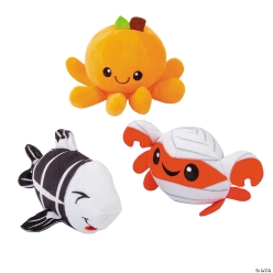Halloween Sea Life Plush Animal Characters-12Pk