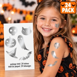 Halloween Metallic Tattoos - 24 Pack