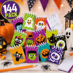 BULK Halloween Spiral Notepad Assortment-144Pk