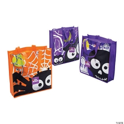 Halloween Reflective Trick or Treat Tote Bags - 12Pk