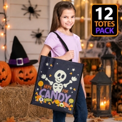 Halloween Candy Keepsake Trick or Treat Totes - 12 PK