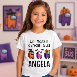 Halloween Actin Sus Girl Personalized T-shirt- Select