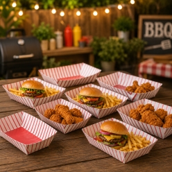 Full Size 23cm Snack Trays - 4 Pk
