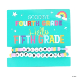 End of Year 4th to 5th Bracelets Handout with Card for 12