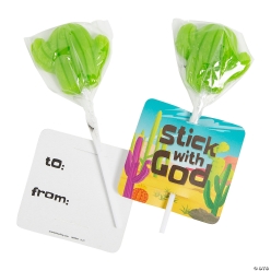 Southwest VBS Cactus Lollipop Handout for 12