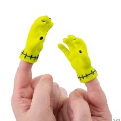 Halloween Green Monster Finger Puppets-24Pk