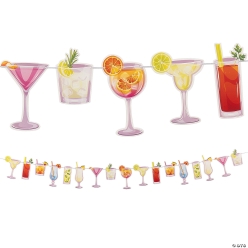 Summer Cocktail Cardstock 7 Ft. Garland