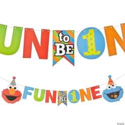 Sesame Street First Birthday 7 Foot Banner