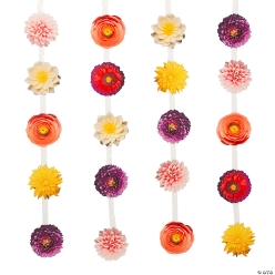 Colourful Floating Flowers Hanging Decorations-12Pk