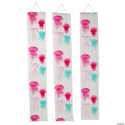 Jellyfish Clear Plastic Hanging Wall Panel - 3Pk