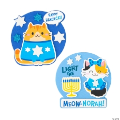 Hanukkah Cat Magnet Craft Kit-12Pk